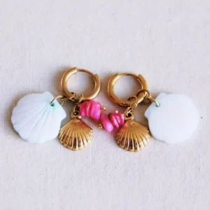 Boucles d'oreilles acier inoxydable sans nickel créateur français
