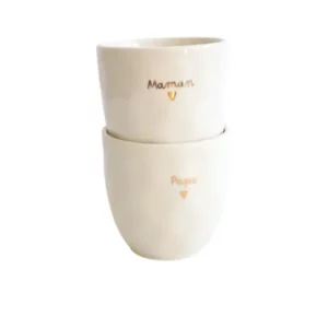 tasse à message papa maman bisous je t'aime nounou maîtresse