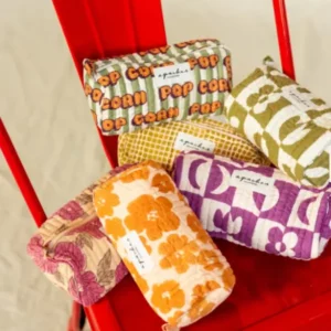 trousse de toielette, école, tissu indien